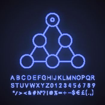 Hierarchy neon light icon