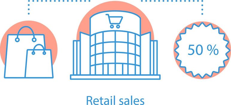 Retail sales linear icon