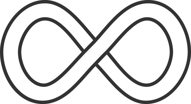 Infinity sign linear icon