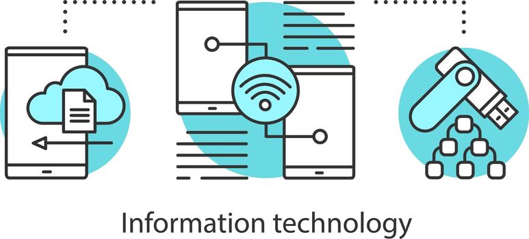 Information technology concept icon