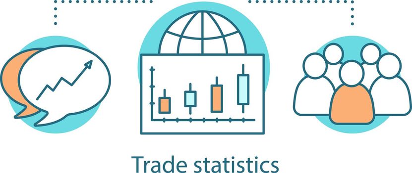 Trade statistics concept icon