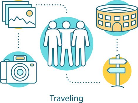 Traveling concept icon