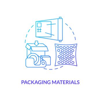 Packaging materials concept icon