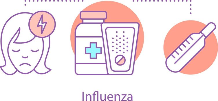 Influenza concept icon