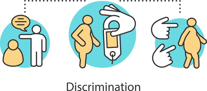 Weight discrimination concept icon