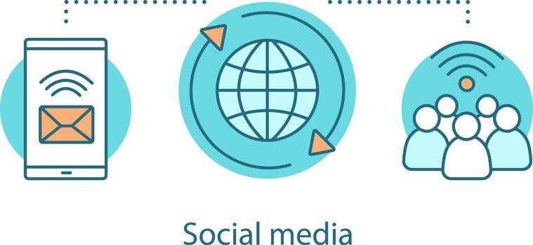 Social media concept icon