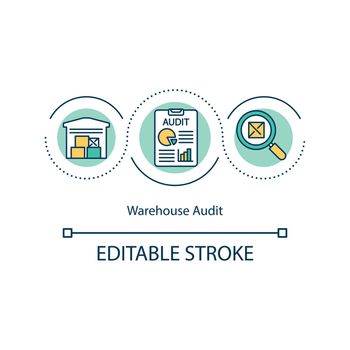 Warehouse audit concept icon