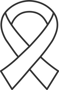 Anti HIV ribbon linear icon
