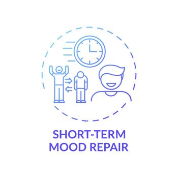 Short-term mood repair concept icon