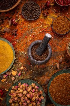 Colorful mix of spices