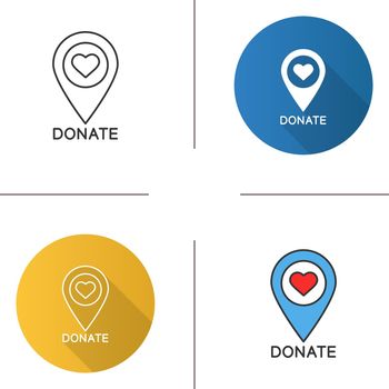 Charity organization location icon