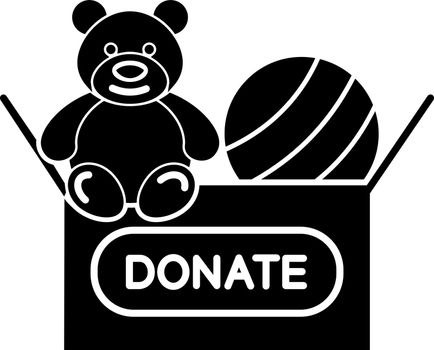 Toys donating glyph icon