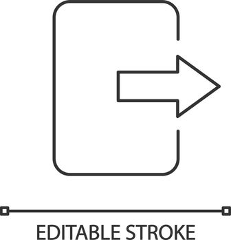 Exit button linear icon