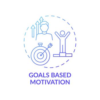 Goals based motivation concept icon
