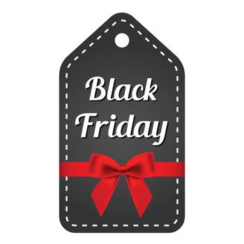black friday white lettering on tag