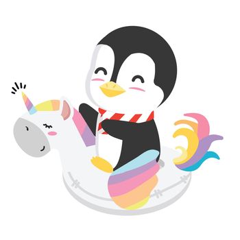 penguin Inflatable rings illustrated  float