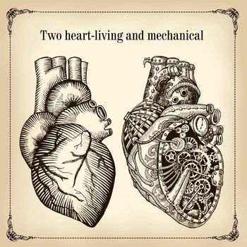 2 hearts-alive and mechanical