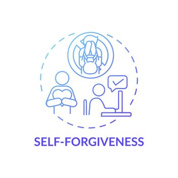 Self-forgiveness concept icon