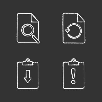 UI/UX chalk icons set