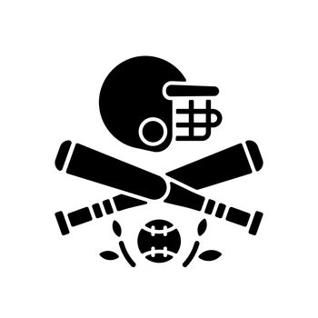 Baseball black glyph icon
