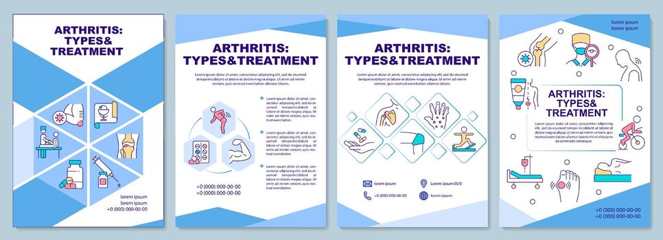 Arthritis types and treatment brochure template
