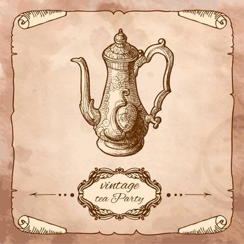 Vector vintage coffee pot