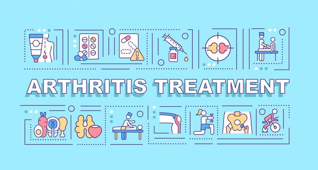 Arthritis treatment word concepts banner