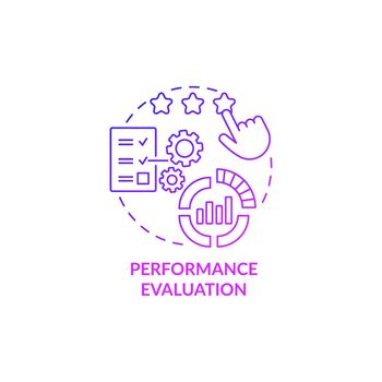 Efficiency evaluation concept icon