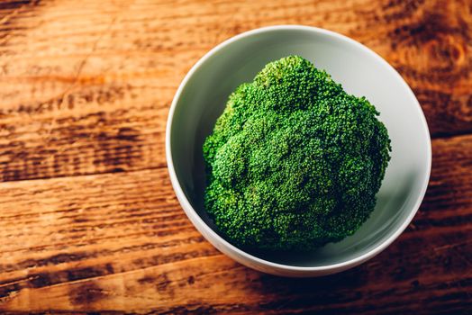 Head of broccoli in bowl