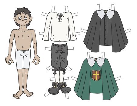 The paper doll historical man