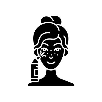 Blackhead remover black glyph icon