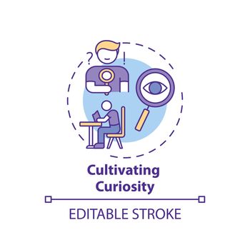 Cultivating curiosity concept icon