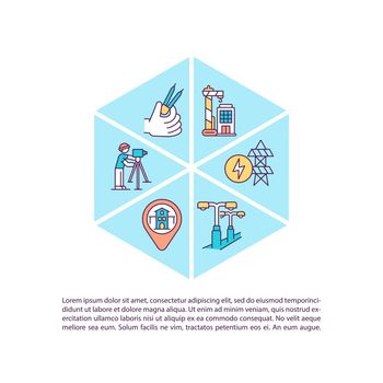 Electricity infrastructure concept icon with text