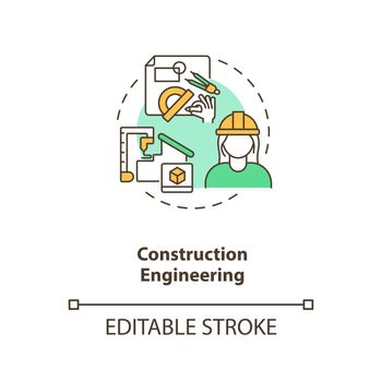 Construction engineering concept icon