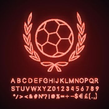 Football championship league neon light icon