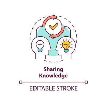 Sharing knowledge concept icon
