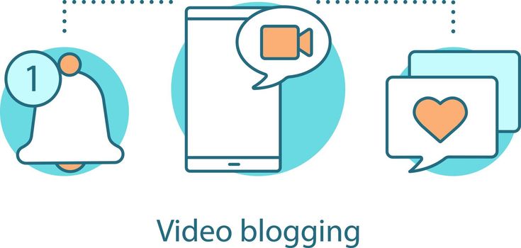 Video blogging concept icon