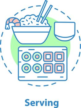 Japanese and Chinese cuisine concept icon