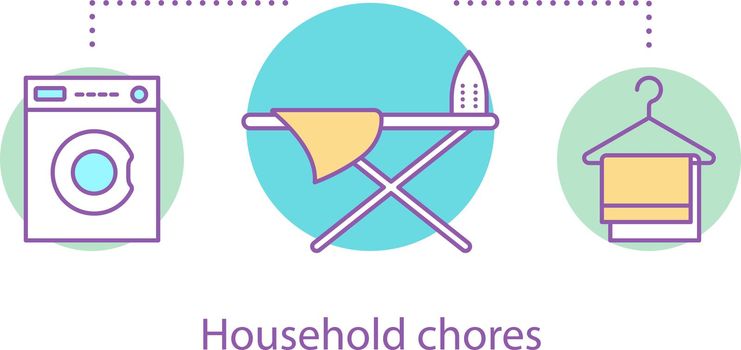 Household chores concept icon