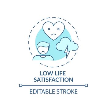 Low life satisfaction concept icon