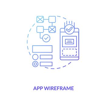 App wireframe concept icon