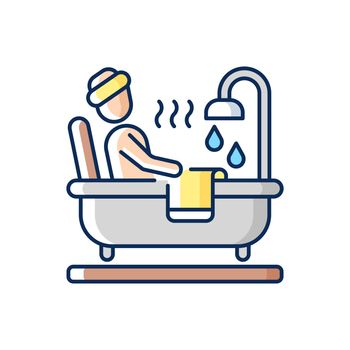 Hot tub RGB color icon