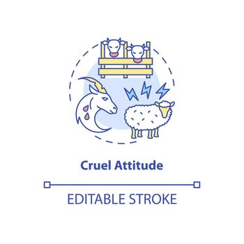 Cruel attitude concept icon
