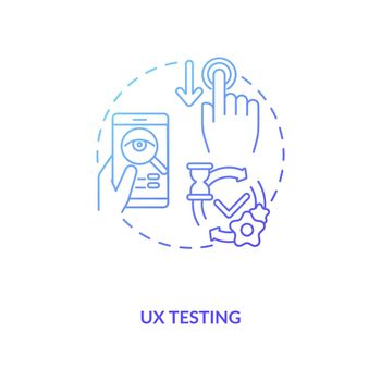 UX testing concept icon