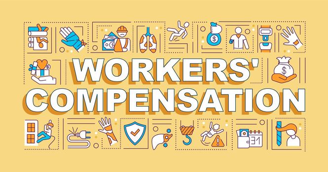 Workers compensation word concepts banner