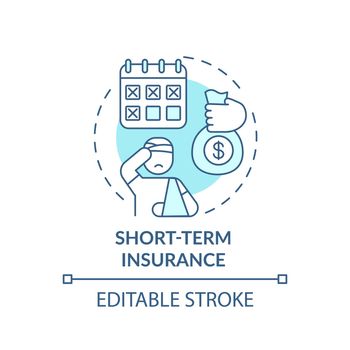Short term insurance concept icon