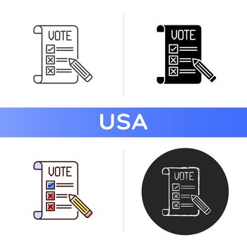Voting ballot icon