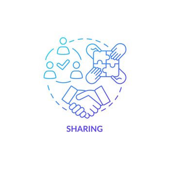 Sharing concept icon