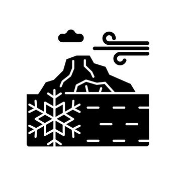 Perennial ice black glyph icon
