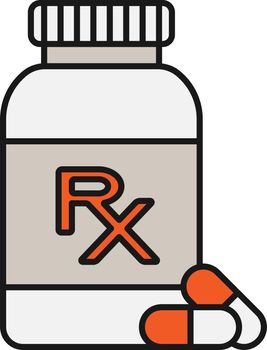 RX pill bottle color icon